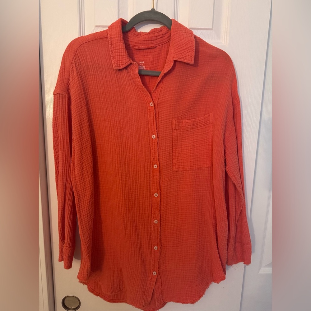 EUC Aerie button-up tunic, size small
